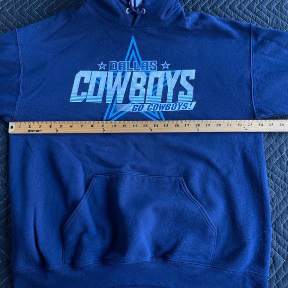 Jerzees‎ Dallas Cowboys Sweater Adult Extra Large XL Blue Football Hoodie - Picture 6 of 9